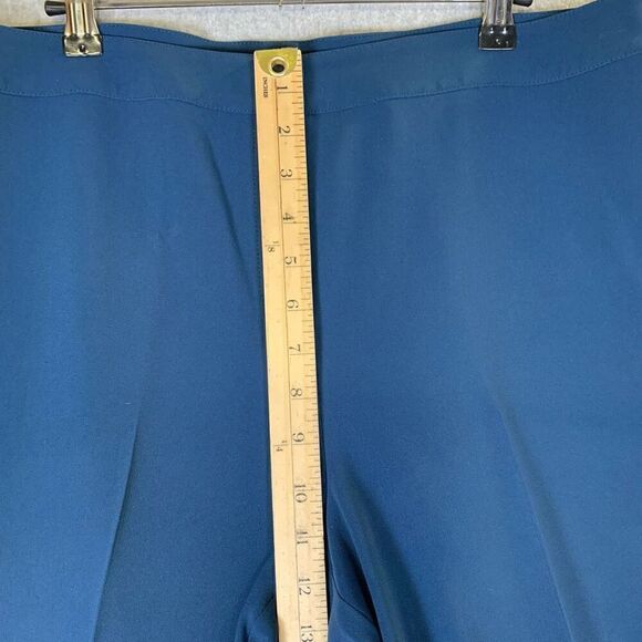 St John blue trousers dress pant womens 10 straight leg pleated office business - Picture 2 of 9